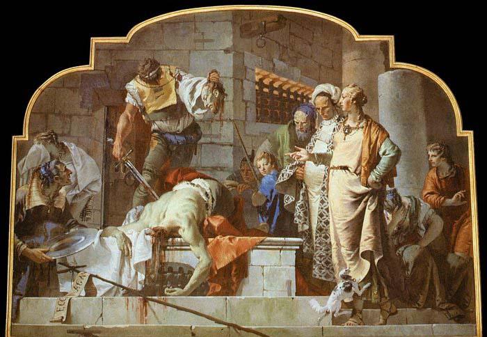 TIEPOLO, Giovanni Domenico The Beheading of John the Baptist oil painting image